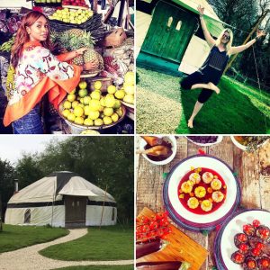 Lunch and Yoga in the yurt
